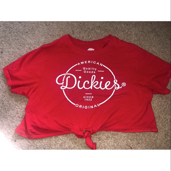 Dickies crop red shirt large - Picture 1 of 2
